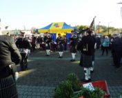 Kernow Pipes & Drums at Poppy Day in Truro 2016