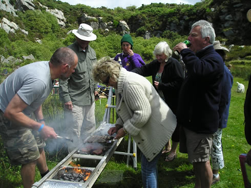 Kernow Pipes and Drums picnic on Carn Marth 2012