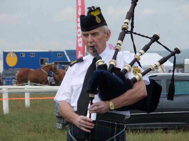 Kernow Pipes and Drums at Camborne Show 2014