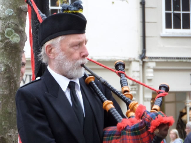 Kernow Pipes and Drums at the Poppy Appeal launch 2014