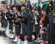 Kernow Pipes and Drums at Truro Remembrance parade 2014