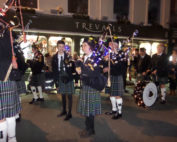 kernow pipes and drums at Truro city of lights 2015
