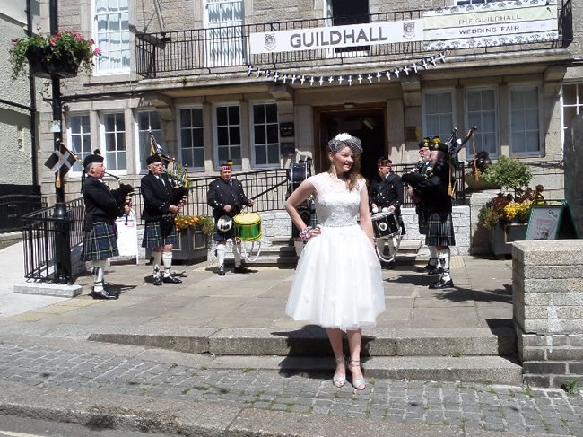 Kernow Pipes and Drums at St Ives Wedding Fair 2015