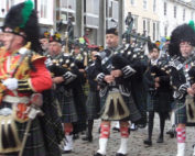 kernow pipes and drums at Truro remembrance parade 2015