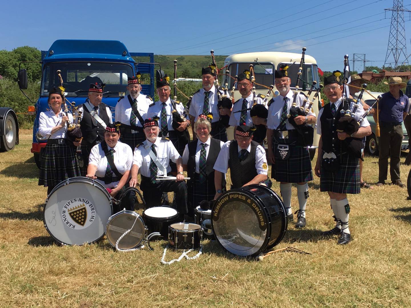 Kernow Pipes & Drums at Vintage Tractor Rally in Fraddon 2017