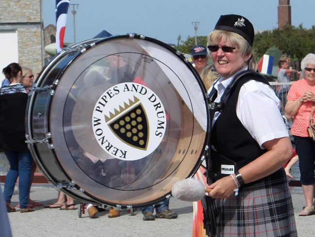 Kernow Pipes and Drums at Armed Forces Day, Pool, 2014