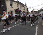 Kernow Pipes and Drums at Wadebridge carnival 2013