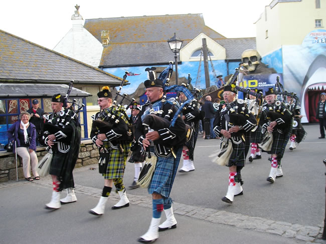 Kernow Pipes and Drums at Lands End 2011