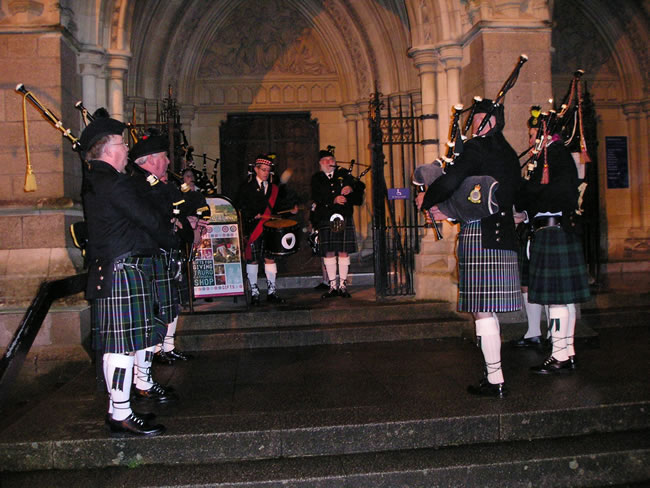 Kernow Pipes and Drums at Truro Cathedral 2012