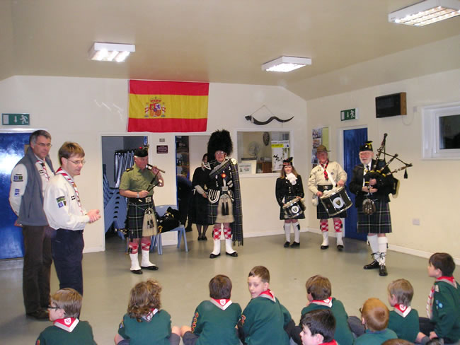 Kernow Pipes and Drums at 18th Truro cubs 2013