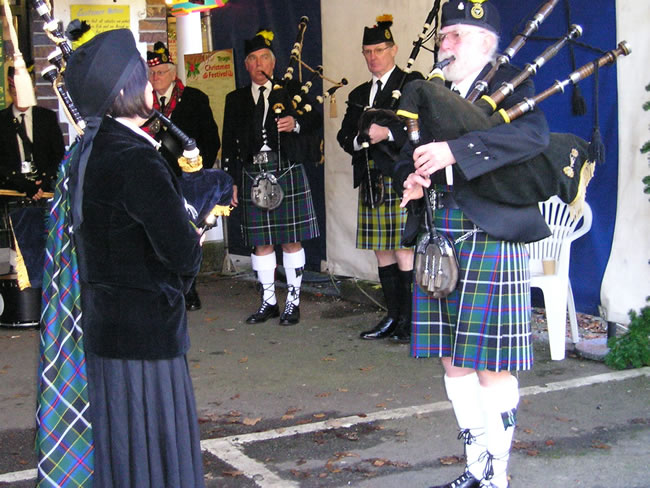 Kernow Pipes and Drums at Trago Mills 2012