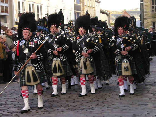 Kernow Pipes and Drums at Truro Remembrance parade 2012