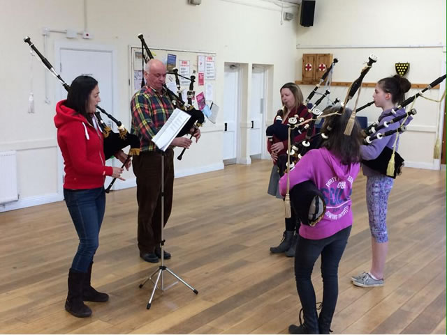 kernow pipes and drums 50th band workshop