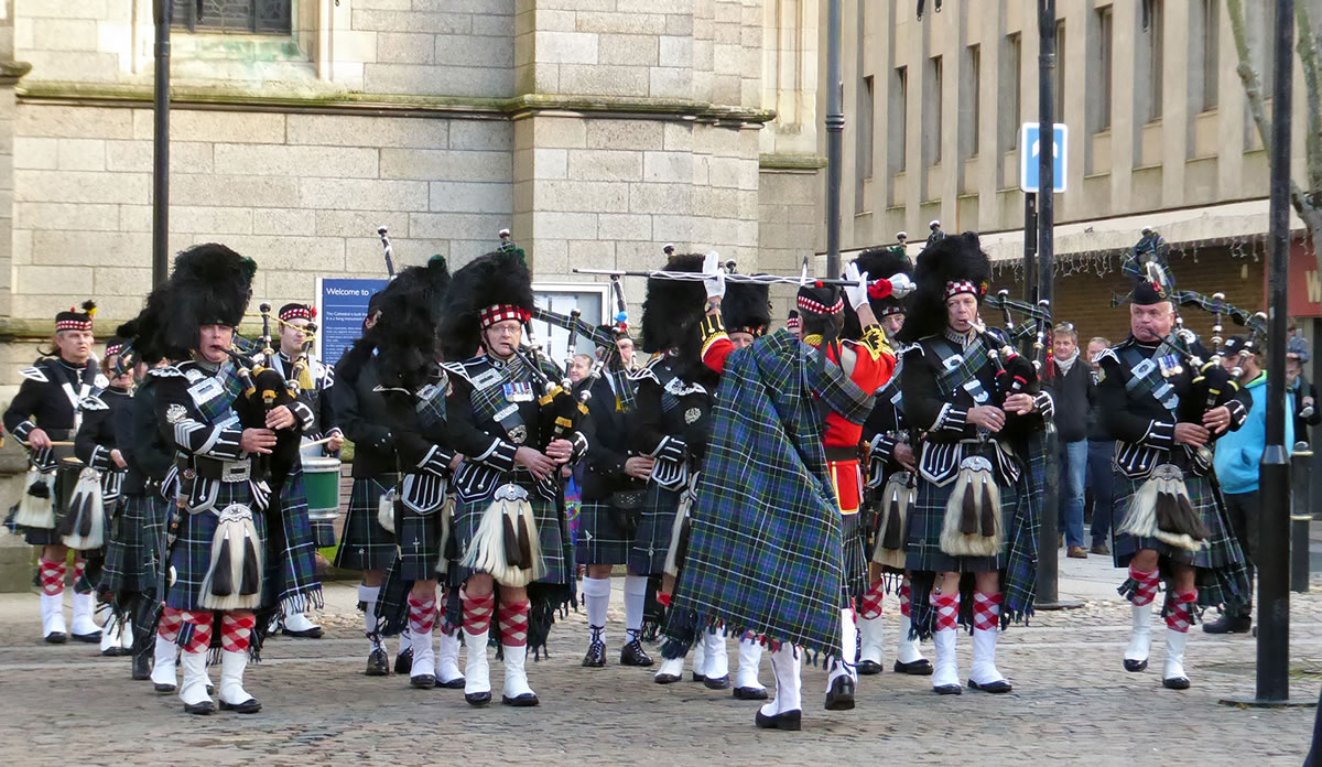 Kernow Pipes & Drums Remembrance Truro 2018