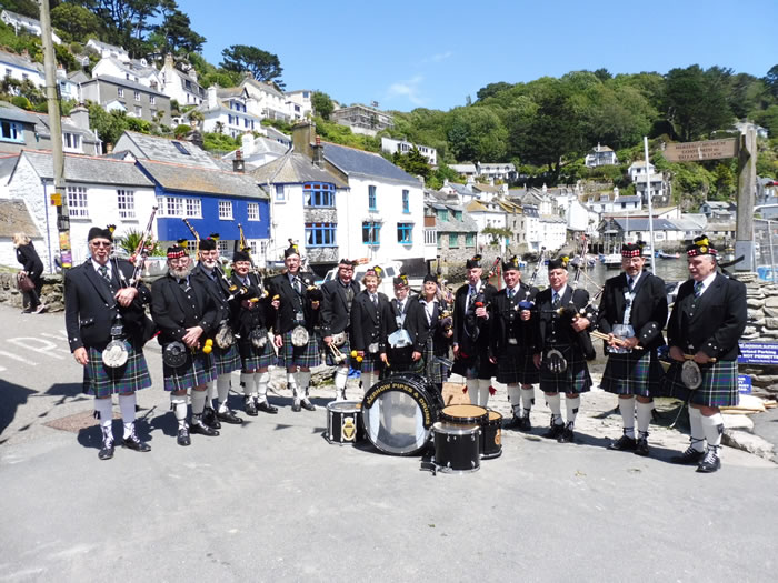 Kernow Pipes and Drums at Polperro Music Festival 2019