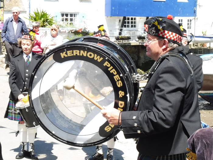 Kernow Pipes and Drums at Polperro Music Festival 2019