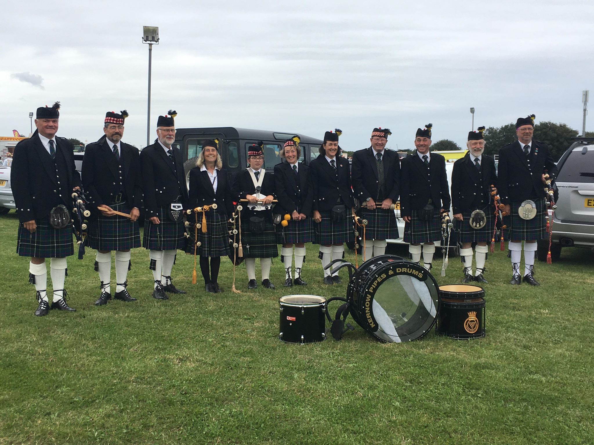 Kernow Pipes and Drums at St Merryn carnival 2019