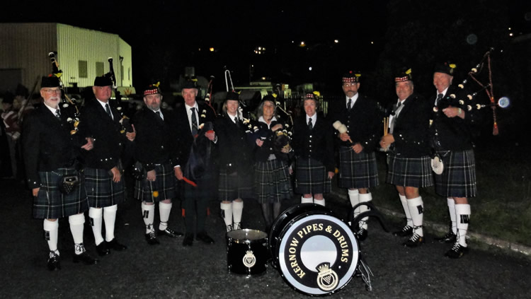 kernow pipes and drums at launceston carnival 2019